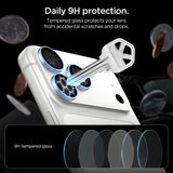 Spigen iPhone 18 Pro/18 Pro Max Kameran linssinsuojus Glas.tR EZ Fit Optik Pro 2-pack Vaaleansininen