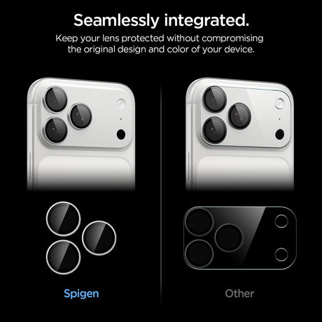 Spigen iPhone 18 Pro/18 Pro Max Kameran linssinsuojus Glas.tR EZ Fit Optik Pro 2-pack Hopea