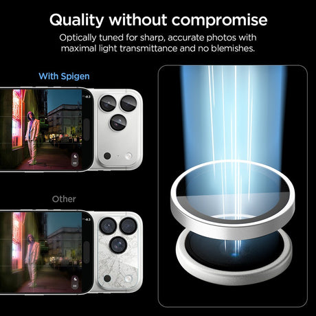 Spigen iPhone 18 Pro/18 Pro Max Kameran linssinsuojus Glas.tR EZ Fit Optik Pro 2-pack Hopea