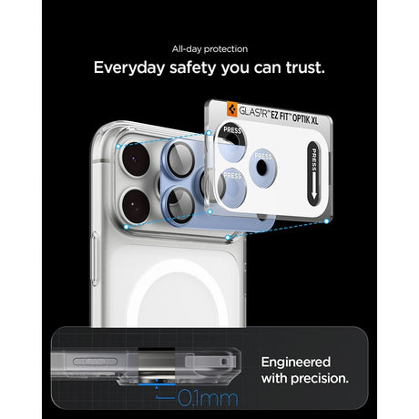 Spigen iPhone 18 Pro Kameran linssinsuojus Glas.tR EZ Fit Optik Pro XL Hopea