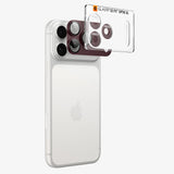 Spigen iPhone 18 Pro Max Kameran linssinsuojus Glas.tR EZ Fit Optik Pro XL Tumma kirsikka