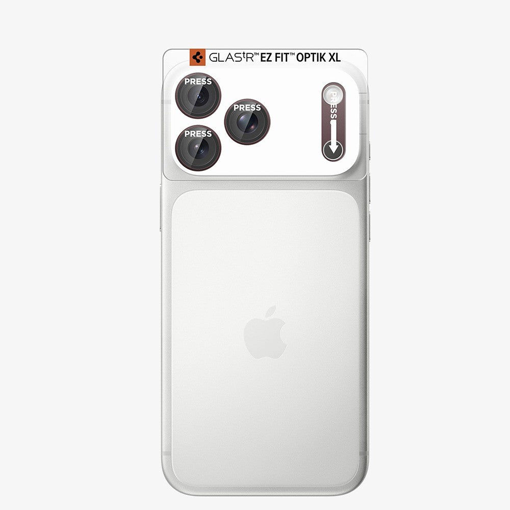 Spigen iPhone 18 Pro Max Kameran linssinsuojus Glas.tR EZ Fit Optik Pro XL Tumma kirsikka