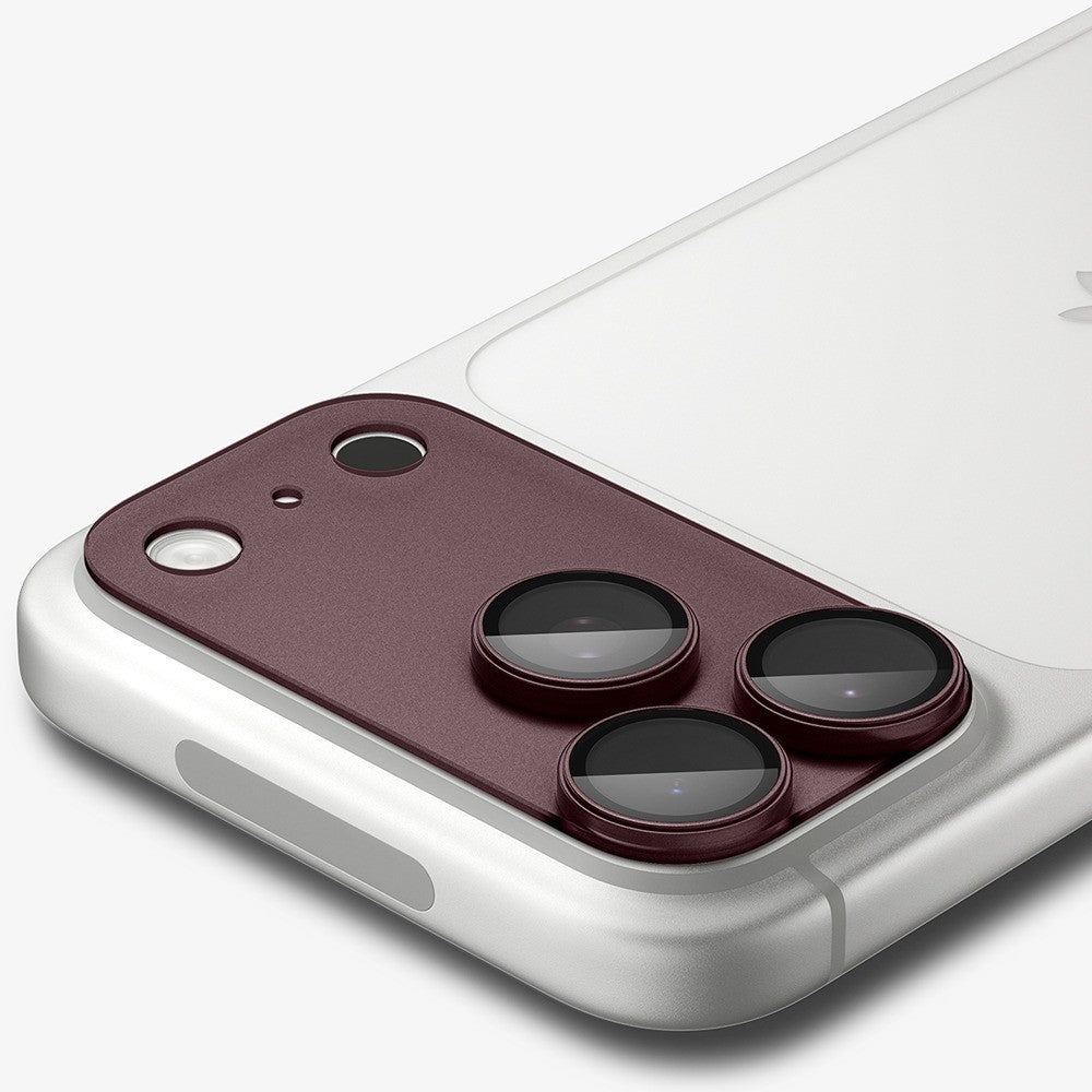 Spigen iPhone 18 Pro Max Kameran linssinsuojus Glas.tR EZ Fit Optik Pro XL Tumma kirsikka