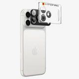Spigen iPhone 18 Pro Max Kameran linssinsuojus Glas.tR EZ Fit Optik Pro XL Tummanharmaa