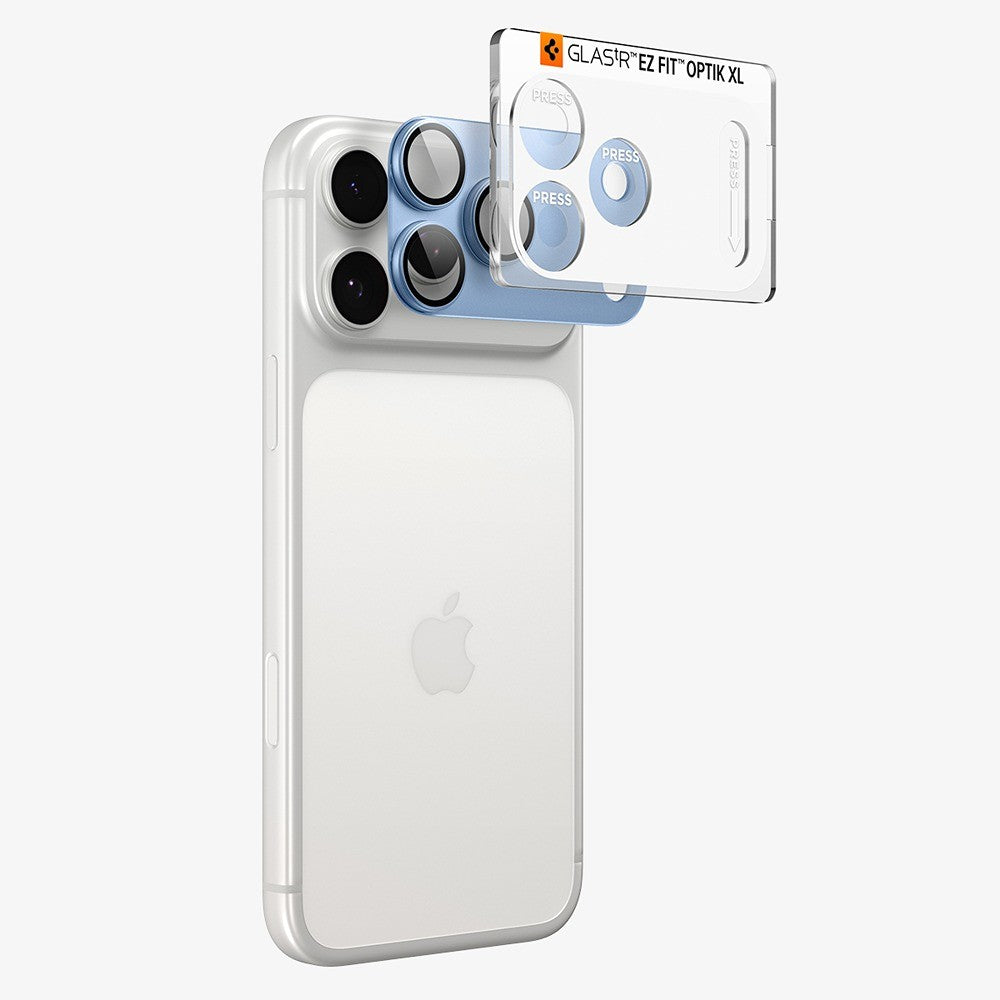 Spigen iPhone 18 Pro Max Kameran linssinsuojus Glas.tR EZ Fit Optik Pro XL Vaaleansininen