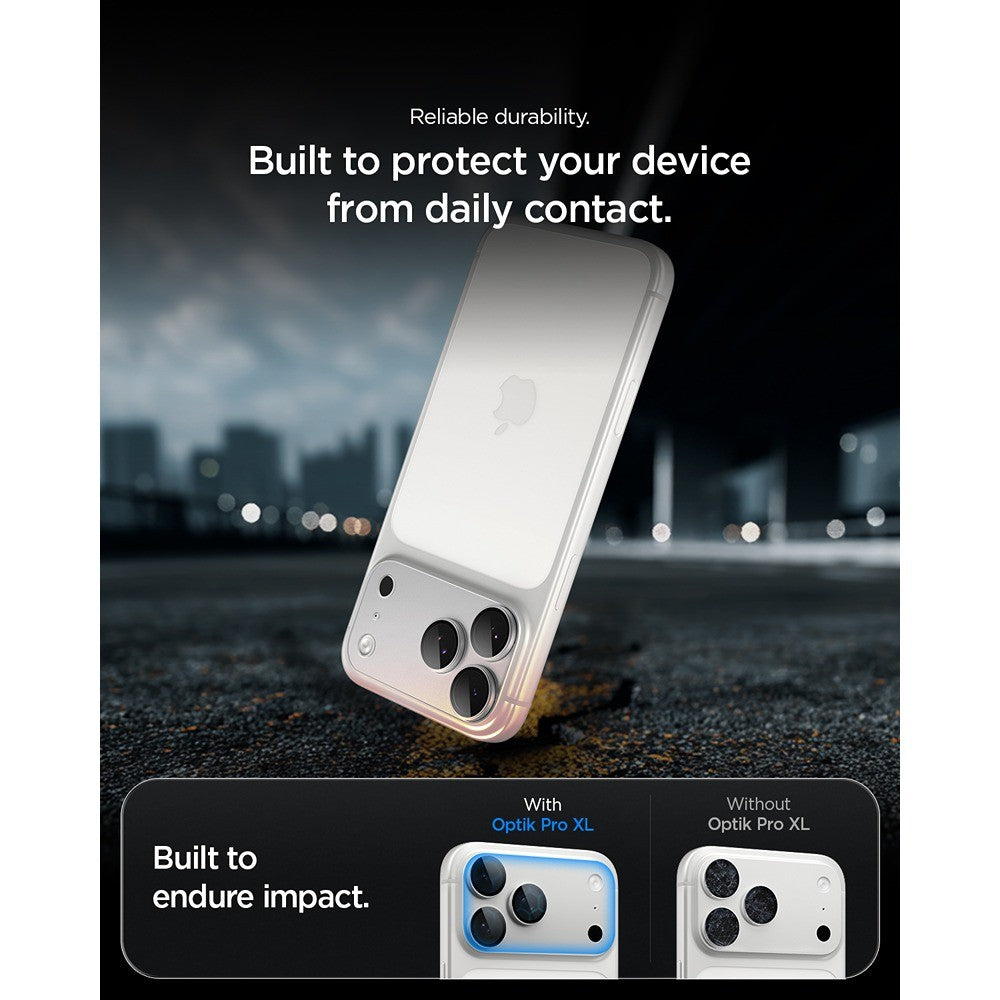 Spigen iPhone 18 Pro Max Kameran linssinsuojus Glas.tR EZ Fit Optik Pro XL Hopea