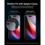 Spigen iPhone 18 Pro Näytönsuoja Glas.tR EZ Fit Pro Privacy 2-pack