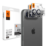 Spigen iPhone Duo Kameran linssinsuojus Glas.tR EZ Fit Optik Pro 2-pack Musta