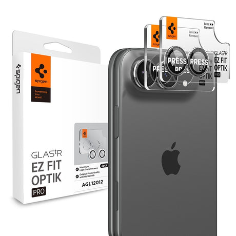 Spigen iPhone Duo Kameran linssinsuojus Glas.tR EZ Fit Optik Pro 2-pack Valkoinen