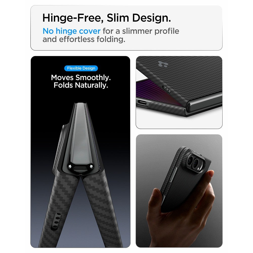 Spigen iPhone Duo Kuori Air Skin Aramid MagFit Musta
