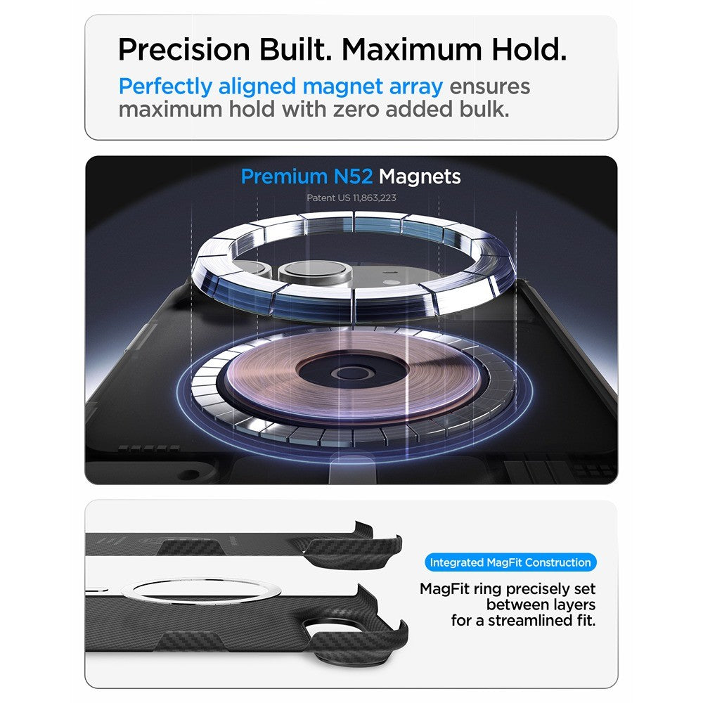 Spigen iPhone Duo Kuori Air Skin Aramid MagFit Musta