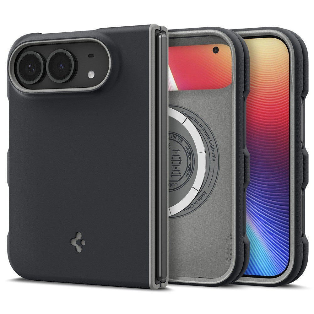 Spigen iPhone Duo Kuori Nano Pop MagFit Musta seesami