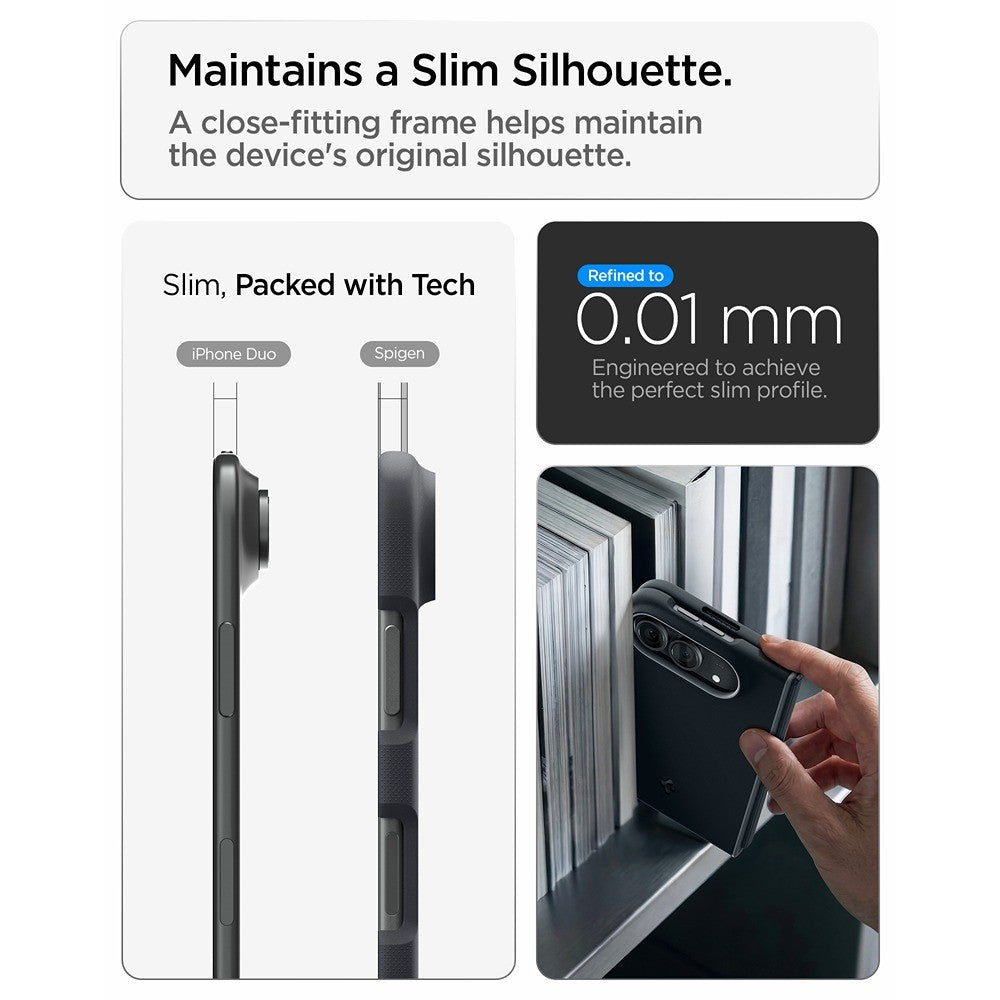 Spigen iPhone Duo Kuori Nano Pop MagFit Musta seesami