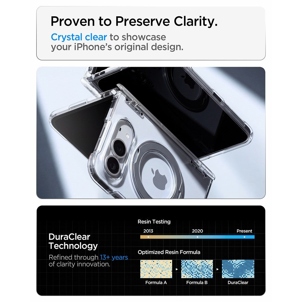 Spigen iPhone Duo Kuori Ultra Hybrid Pro S MagFit Clear White