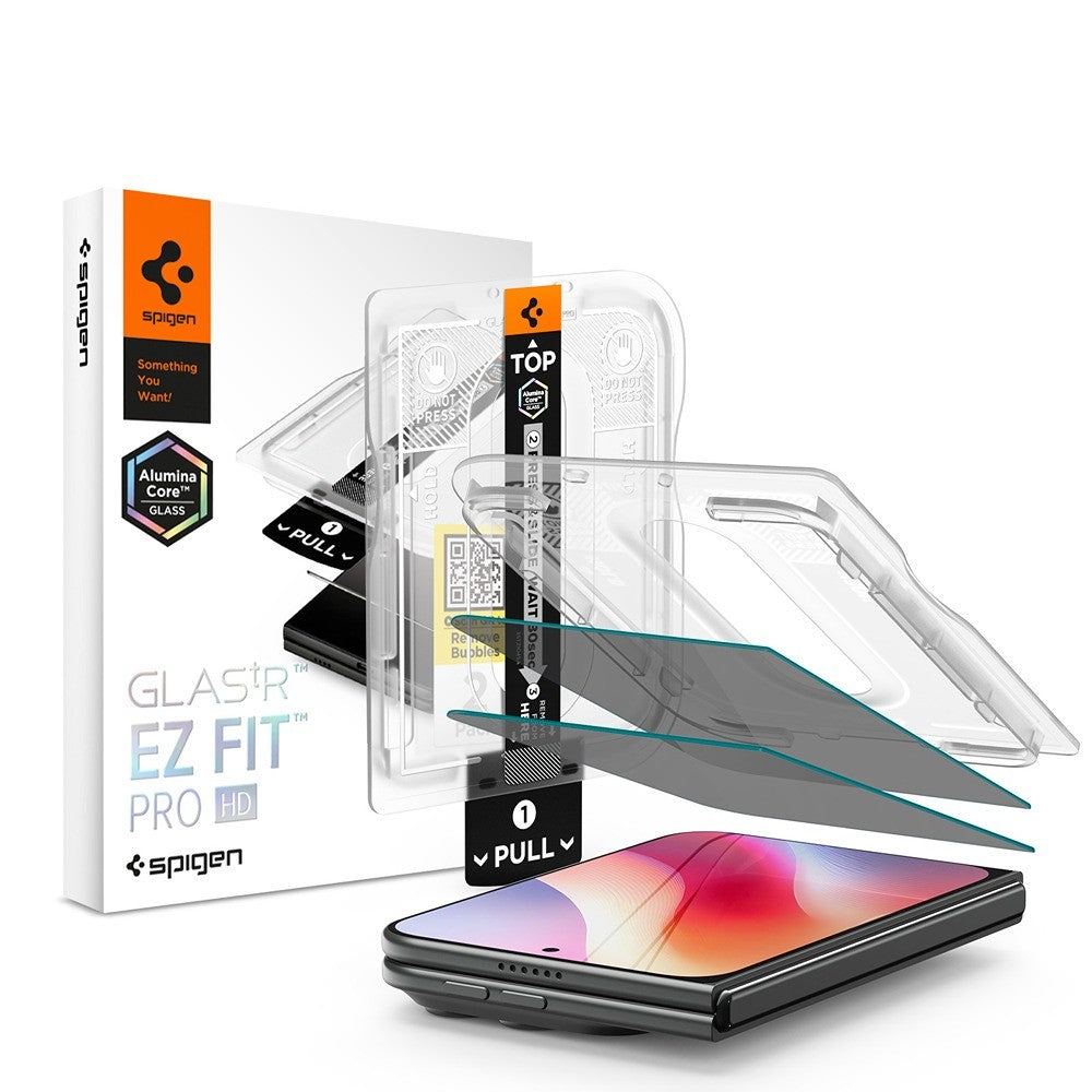 Spigen iPhone Duo Näytönsuoja Glas.tR EZ Fit Pro Privacy 2-pack