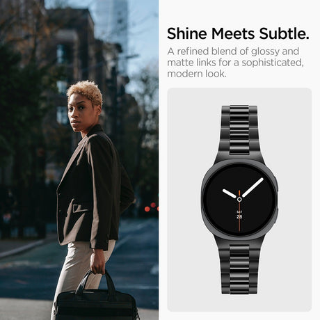 Spigen Samsung Galaxy Watch 8/9 40/44mm/Classic 46mm Ranneke Modern Fit 316L Musta