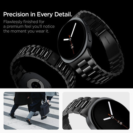 Spigen Samsung Galaxy Watch 8/9 40/44mm/Classic 46mm Ranneke Modern Fit 316L Musta