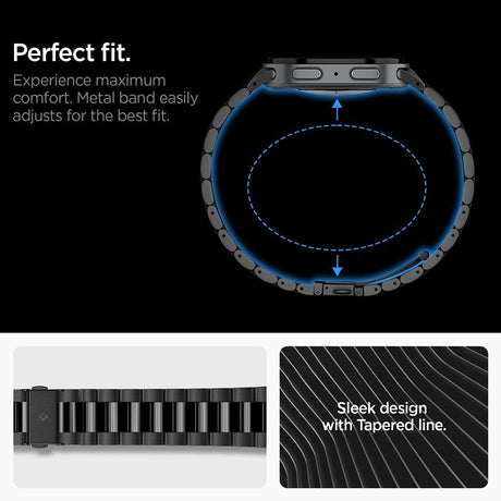 Spigen Samsung Galaxy Watch 8/9 40/44mm/Classic 46mm Ranneke Modern Fit 316L Musta