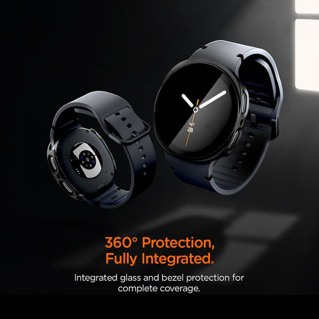 Spigen Samsung Galaxy Watch 8/9 44mm Kuori ja Näytönsuoja Thin Fit 360 Musta