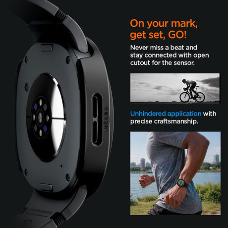 Spigen Samsung Galaxy Watch 8/9 44mm Kuori ja Näytönsuoja Thin Fit 360 Musta