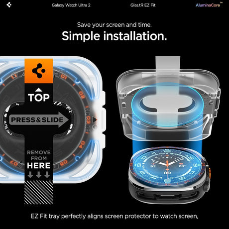 Spigen Samsung Galaxy Watch Ultra 2 47mm Näytönsuoja GLAS.tR EZ Fit 2-pack