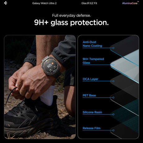 Spigen Samsung Galaxy Watch Ultra 2 47mm Näytönsuoja GLAS.tR EZ Fit 2-pack
