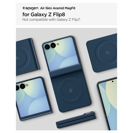 Spigen Samsung Galaxy Z Flip 8 Skal Air Skin Aramid MagFit Navy