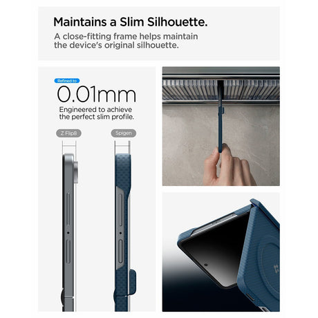 Spigen Samsung Galaxy Z Flip 8 Skal Air Skin Aramid MagFit Navy