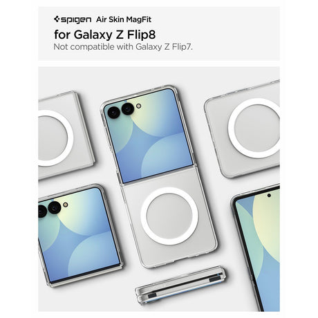 Spigen Samsung Galaxy Z Flip 8 Skal Air Skin MagFit Clear White