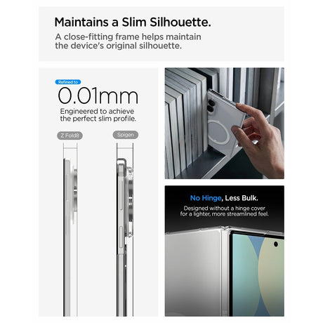 Spigen Samsung Galaxy Z Fold 8 Kuori Air Skin MagFit Clear White