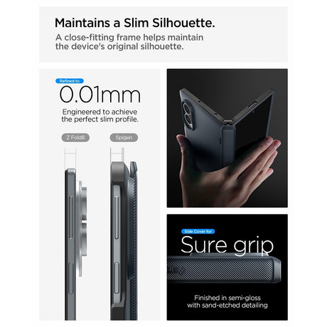 Spigen Samsung Galaxy Z Fold 8 Skal Slim Armor Pro MagFit Metal Slate