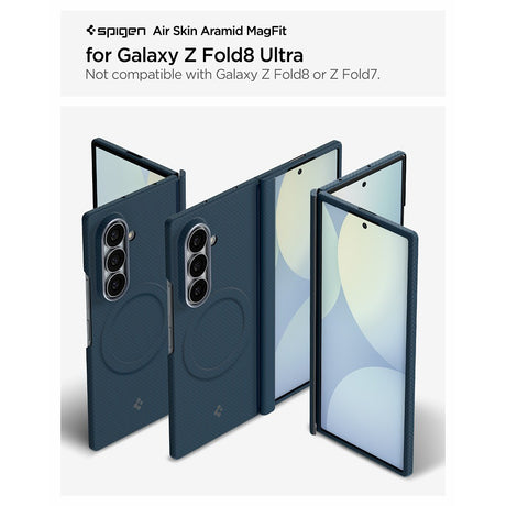 Spigen Samsung Galaxy Z Fold 8 Ultra Kuori Air Skin Aramid MagFit Navy