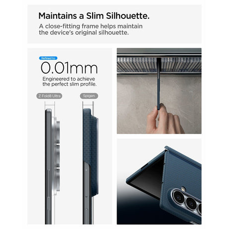Spigen Samsung Galaxy Z Fold 8 Ultra Kuori Air Skin Aramid MagFit Navy