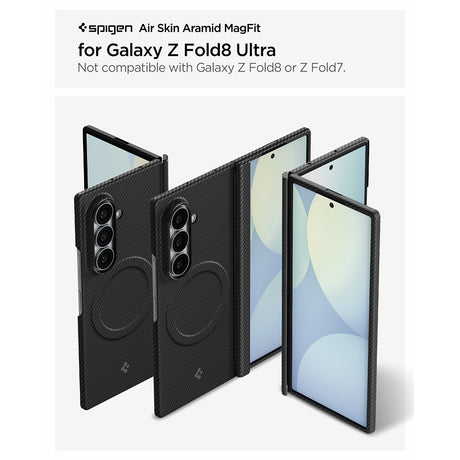 Spigen Samsung Galaxy Z Fold 8 Ultra Skal Air Skin Aramid MagFit Svart