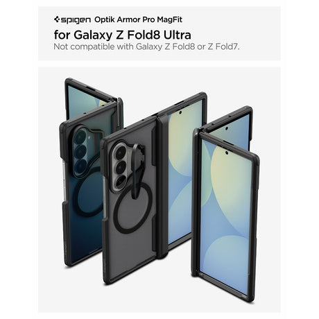 Spigen Samsung Galaxy Z Fold 8 Ultra Kuori Optik Armor Pro MagFit Musta