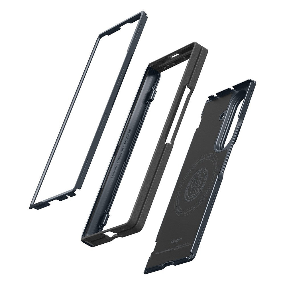 Spigen Samsung Galaxy Z Fold 8 Ultra Skal Slim Armor Pro MagFit Metal Slate