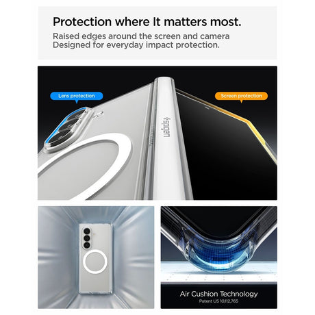 Spigen Samsung Galaxy Z Fold 8 Ultra Skal Ultra Hybrid Pro MagFit Clear White