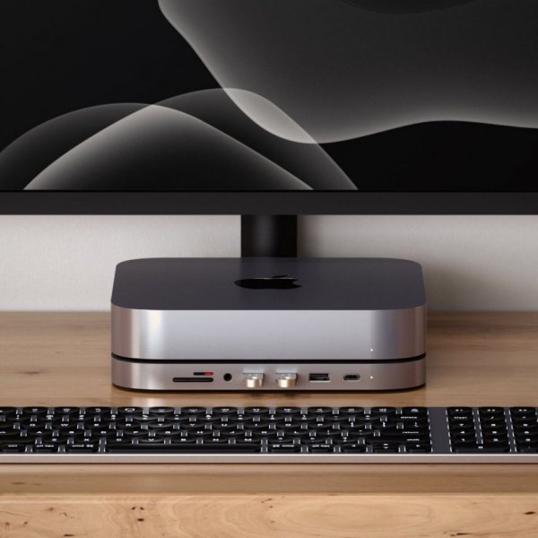 Satechi Type-C Aluminum Stand & Hub Mac Minille, avaruusharmaa
