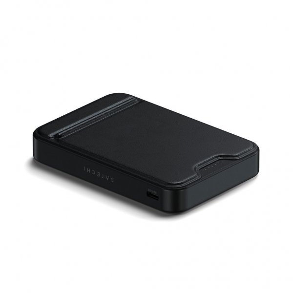 Satechi OntheGo Qi2 10K MagSafe-varavirtalähde jalustalla, musta