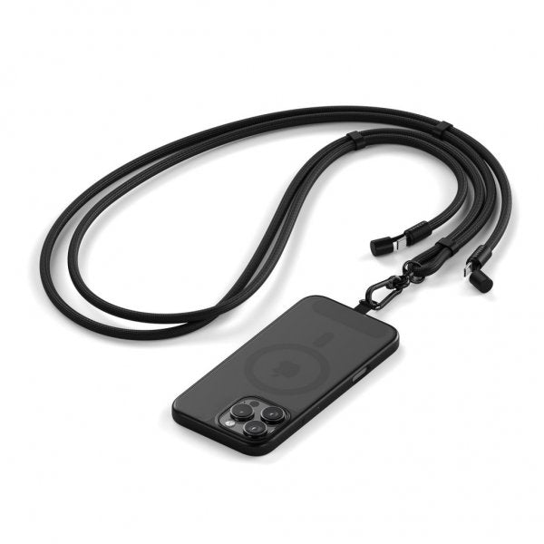 Satechi OntheGo Lanyard-kaapeli USB-C 1.5m Musta