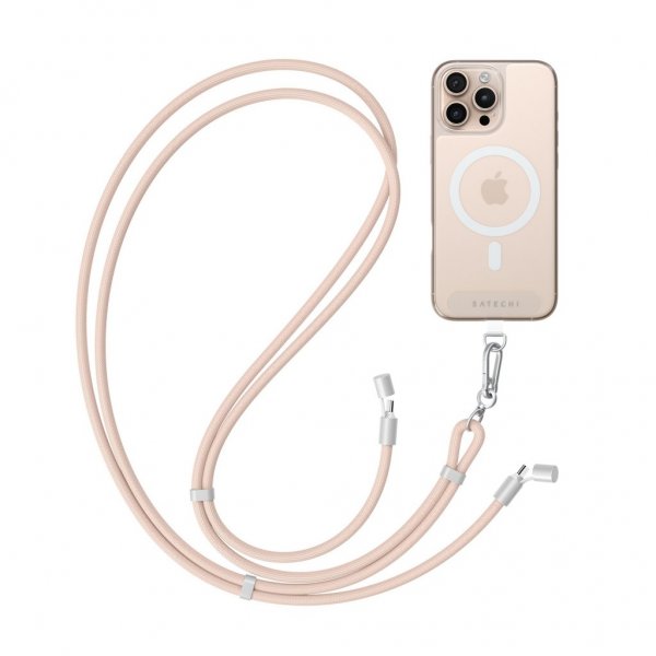 Satechi OntheGo Lanyard-kaapeli USB-C 1.5m Desert Rose