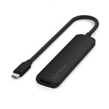 Satechi 4-i-1 USB-C Slim Multiport-adapter 4K Musta