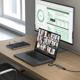 Satechi 4-in-1 USB-C Slim Multiport -adapteri 4K Space Gray