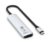 Satechi 4-in-1 USB-C Slim Multiport-adapteri 4K hopea