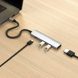 Satechi 4-in-1 USB-C Slim Multiport-adapteri 4K hopea