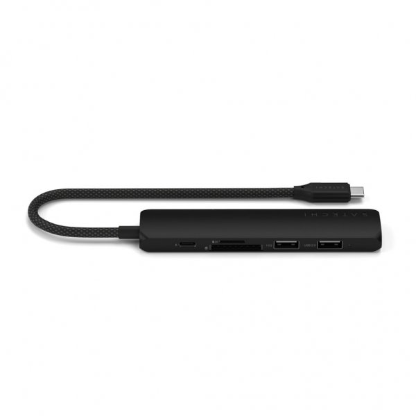 Satechi 6-in-1 USB-C Slim Multiport -adapteri, musta