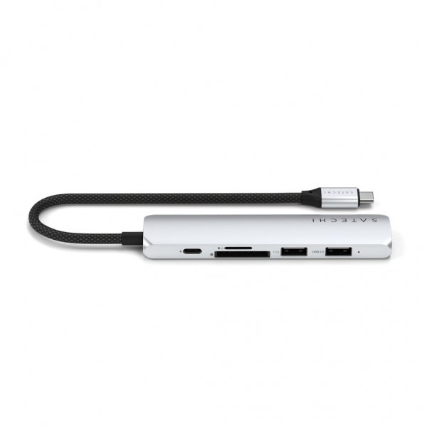 Satechi 6-in-1 USB-C Slim Multiport -sovitin, hopea