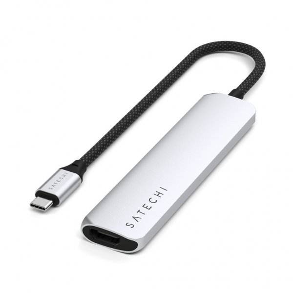 Satechi 6-in-1 USB-C Slim Multiport -sovitin, hopea