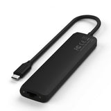 Satechi 7-in-1 USB-C Slim Multiport -adapteri Ethernetillä, musta