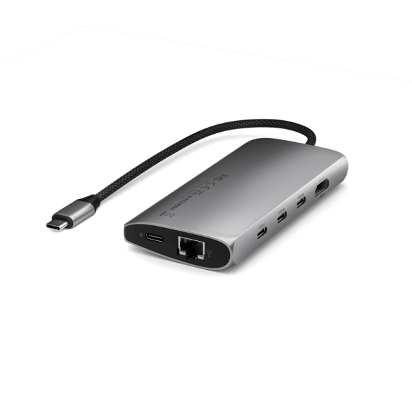 Satechi USB-C Multiport-sovitin 8K Ethernet V3 Space Gray -värissä